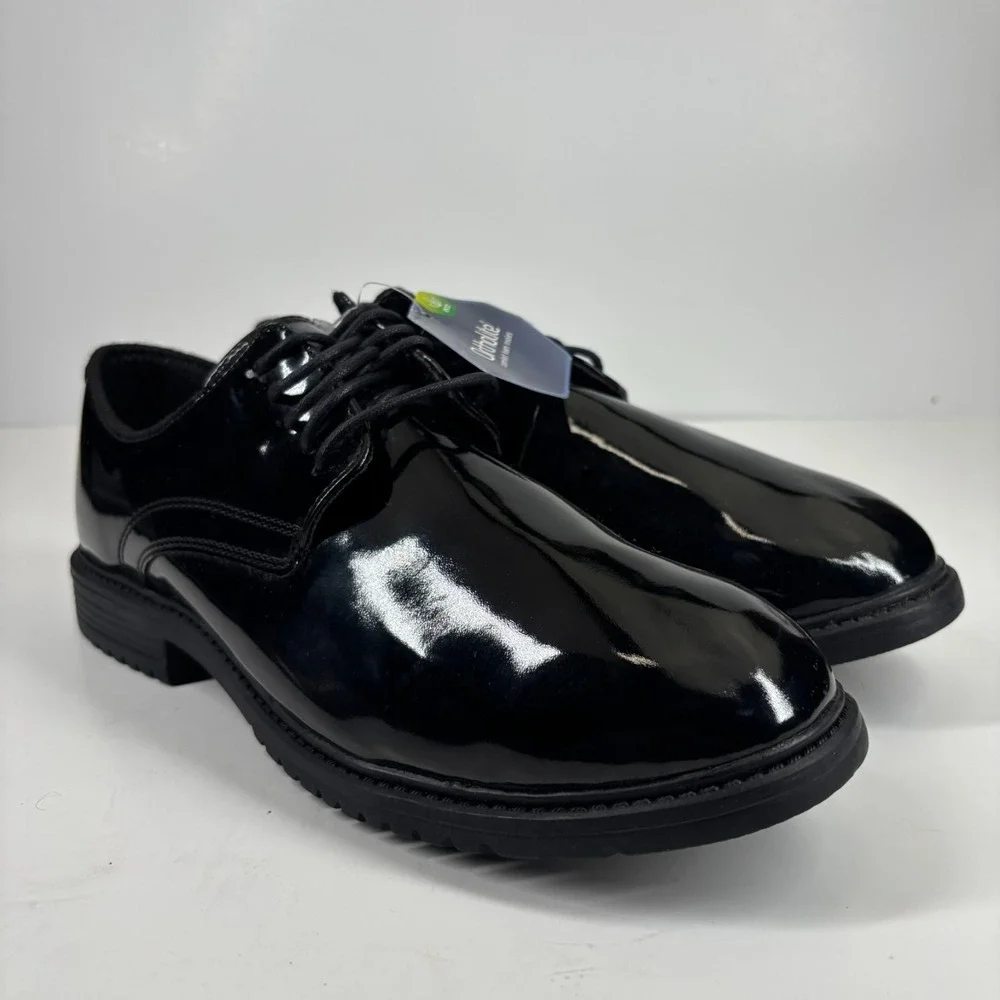 Original S.W.A.T. 118001 Men's US 10 Black High Gloss Dress Oxford Uniform Shoes